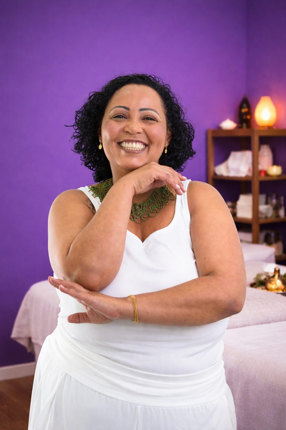 Juliana Bianchini no estúdio